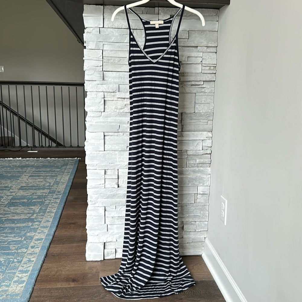 Banana Republic Navy & white stripe Maxi Tank Dress